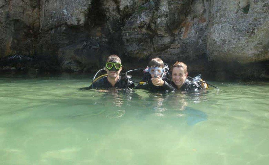 Bautismo de buceo en la costa de Ciudadela