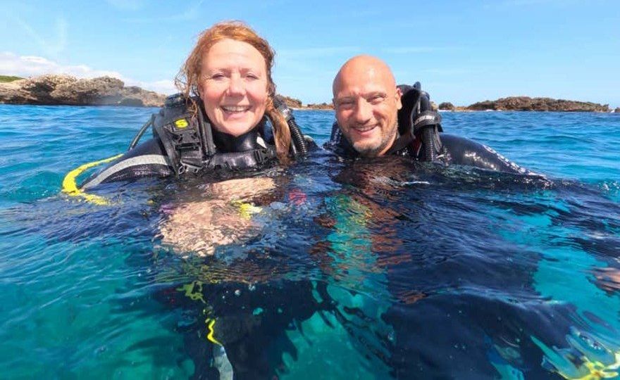 Bautismo de buceo en Son Xoriguer