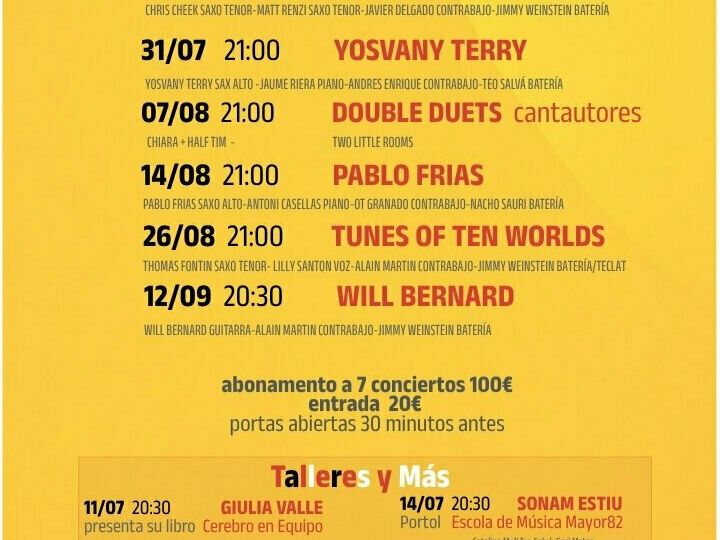 Festival Jazz y Más 2026 8a edición 26/08 21:00 TUNES OF TEN WORLDS